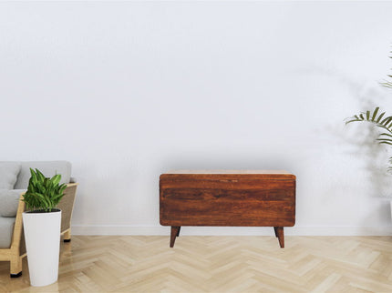 Curved Blanket Box - Chestnut
