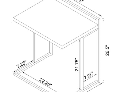 Rectangular Top Snack Table - White