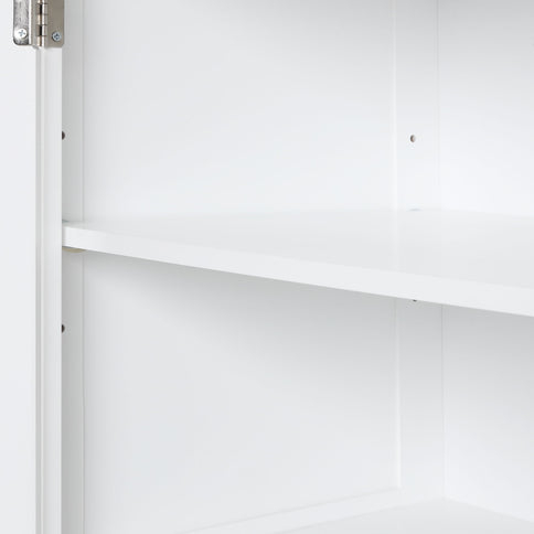 Tall Freestanding Bathroom Storage Cabinet With Adjustable Shelf And 2 Drawers