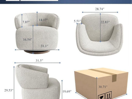 Swivel Barrel Accent Oversized Club Chair