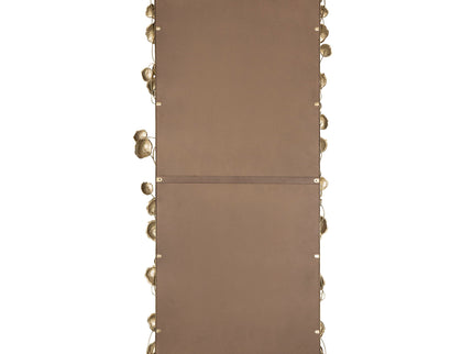 Full Length Mirror With en Leaf Accents, Floor Miiror For Living Room Bedroom - Gold