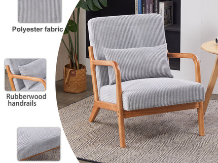 Accent Arm Chair With Pillow Upholstered