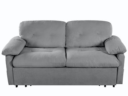 Convertible Pull Out Sofa Bed Queen Size, 3 In 1 With Side Storage