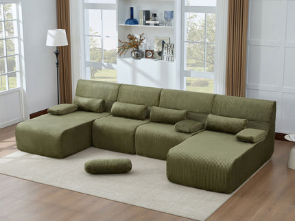 Oversized Sectional Sofa, Living Room Seating With Modular Design