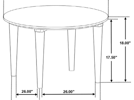 Leska - Round Coffee Table - White
