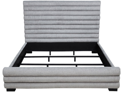 Fandango - Eastern Bed With Rolled Tufting - Gray