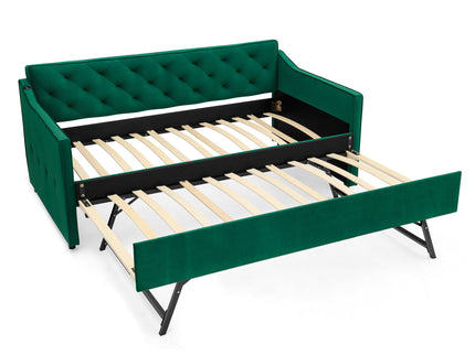 Daybed With Pop Up Trundle And USB Charging Armrest