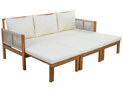 Outdoor 3 Seat Patio Sunbed