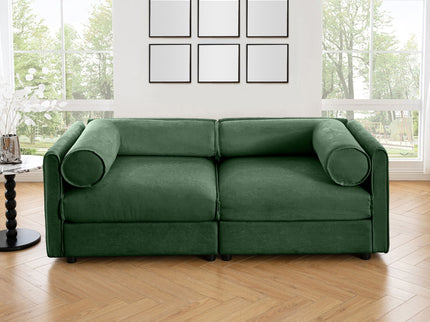 Stylish Sofa With Storage Seat And Cylindrical Backrest