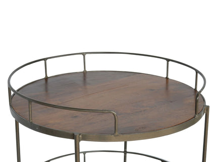 Round Butler Tray Table - Chestnut