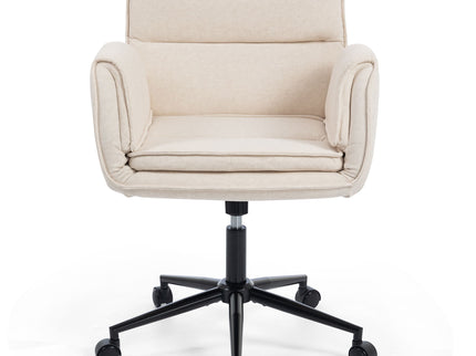 Criss Cross Swivel Desk Chair With Adjustable Armrests & Wheels For Home Office