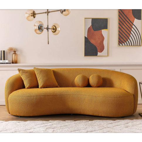 Drake - Japandi Style Curvy Boucle Sofa