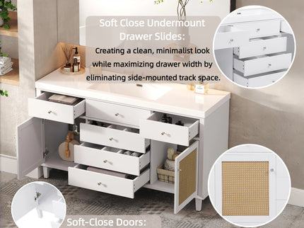Modern Bathroom Vanity With Sink, Soft Close Drawers