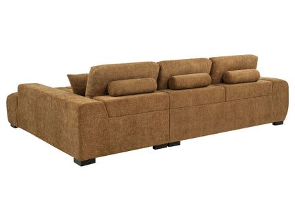 Plather - Sectional Sofa With Chaise - Amber