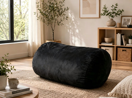 Lara - Cylindrical Bean Bag - Black