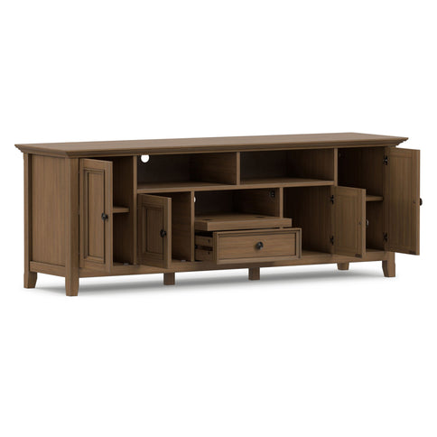 Amherst - Wide TV Media Stand - Rustic Natural Aged Brown