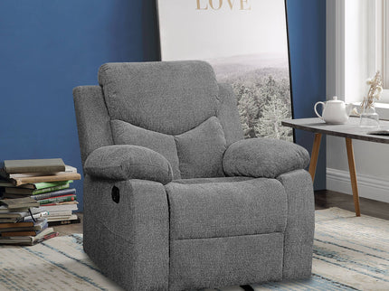Kalen - Chenille Glider Recliner - Gray