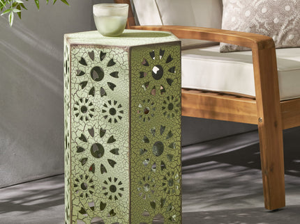 Galore - Side Table With Sunburst Cut Out Design