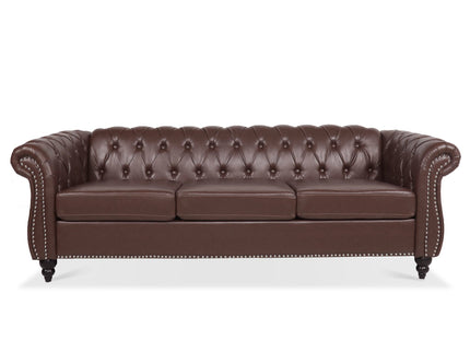 Rolled Arm Chesterfield 3 Seater Sofa