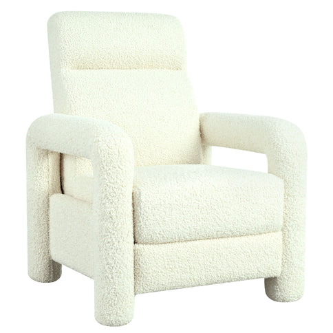 Push Back Recliner Armchair Upholstered Recliner Chair Single Sofa With Adjustable Backrest