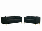 Black / 2 Pc. Sofa, Loveseat