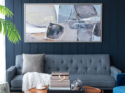 Large Modern Oil Painting, Framed Landscape Wall Art For Living Room Dining Room Office Bedroom - Multicolor