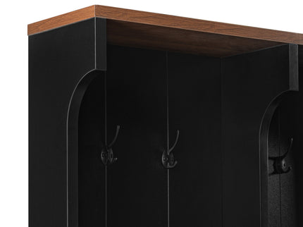 Hall Tree With Bench And Shoe Storage, 3 Large Drawers, Open Storage Shelves & Hooks