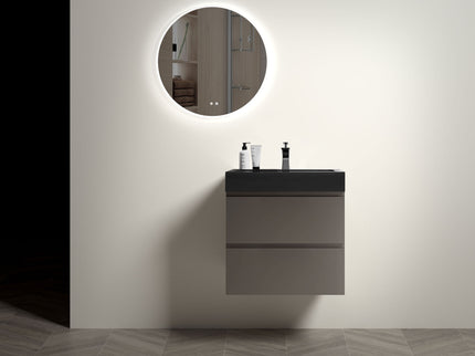 Alice - Bathroom Vanity With Sink, Large Storage Wall Mounted Floating Bathroom Vanity For Modern Bathroom, One-Piece Sink Basin Without Drain And Faucet