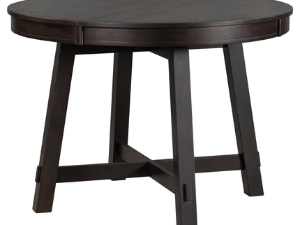 Gia - Round Extendable Dining Table With 16" Leaf Wood