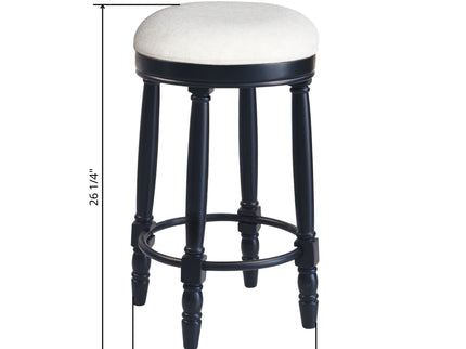 360° Swivel Wooden Barstools With Upholstered Seat, Counter Height (Set of 2)