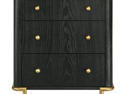 Anser - 3 Drawer Nightstand - Black