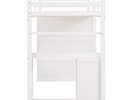 Loft Bed With Drawers, Desk, And Wardrobe