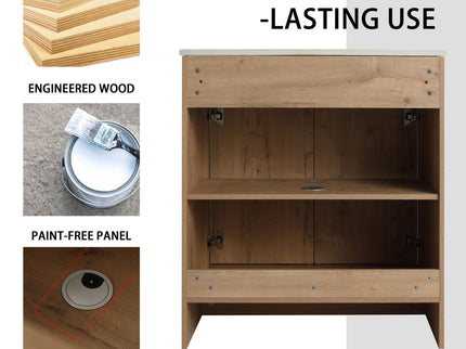 Freestanding Bathroom Vanity With Sink And Storage Cabinets, Soft Closing Doors