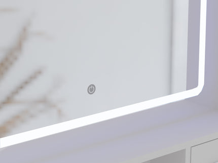 40.95" Newly Designed Smart Mirror Dressing Table With Drawers And Storage Cabinet, Dressing Table With Dressing Pad For Bedroom, Dressing Room