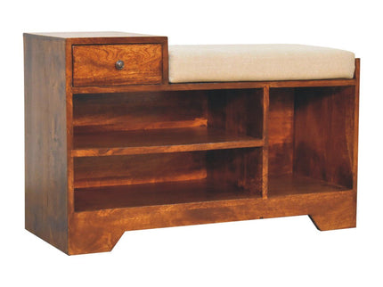 Retreat - Shoe Bench, 1 Drawer - Chestnut