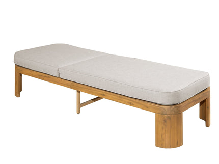 Outdoor Chaise Lounge With Cushion, 5 Position Adjustable Backrest