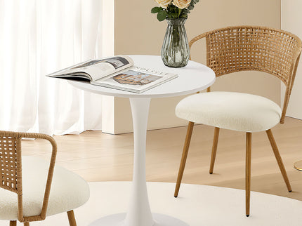 Round Dining Table With Tulip Style Base