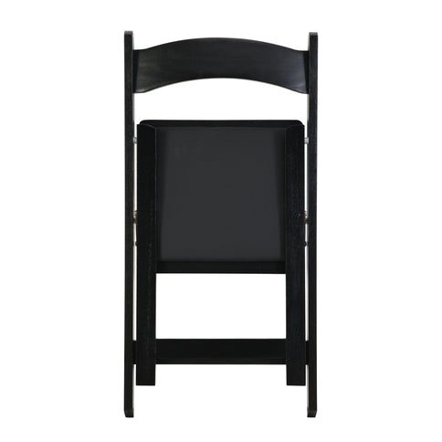 Solid Wood Upholstered Folding Chair Set, Dining Room (Set of 4)