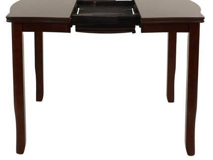 7 Piece Counter Height Dining Set With Butterfly Leaf Table And Chairs - Brown / Espresso