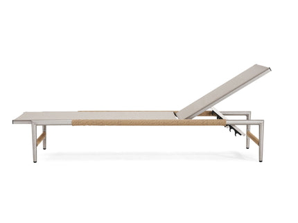 Hargrove - Outdoor Patio Aluminum Chaise Lounge (Set of 2) - Natural / Silver