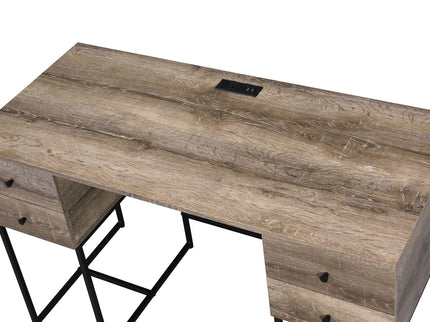 Desirre - Wirting Desk With USB Port - Oak