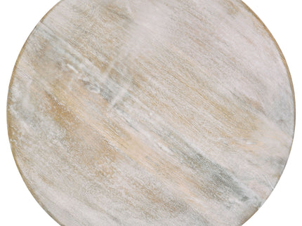 Pedestal Accent Table Elegant Round Top Table - Ivory