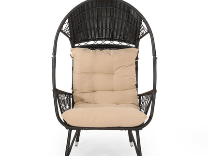 Outdoor Wicker Standing Basket Chair With Cushion