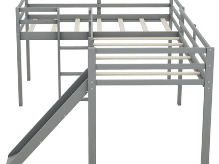 L Shaped Loft Bed With Ladder And Slide