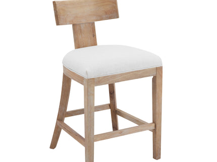 Upholstered Counter Height Bar Stools With Solid Rubber Wood Frame (Set of 2)