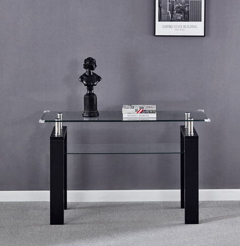 Clear Glass Top Side Table, Modern Design For Home