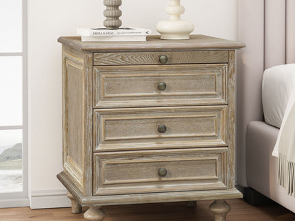 Farmhouse Nightstand With 4 Drawers