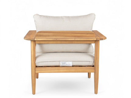 Terassi - Outdoor Lounge Chair (Set of 2) With Cushions - Beige / Light Teak
