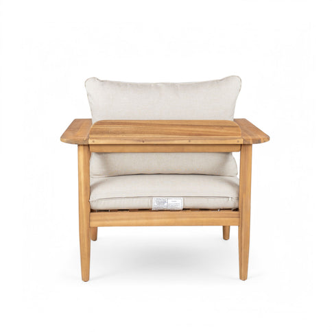 Terassi - Outdoor Lounge Chair (Set of 2) With Cushions - Beige / Light Teak