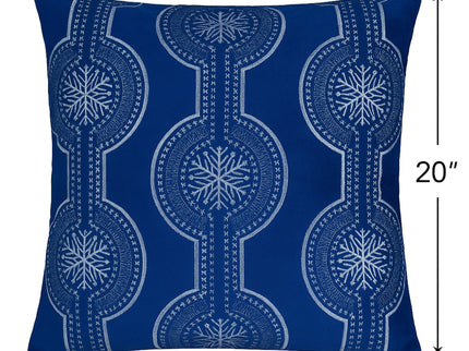 Holiday Throw Pillow With Snowflake Embroidery